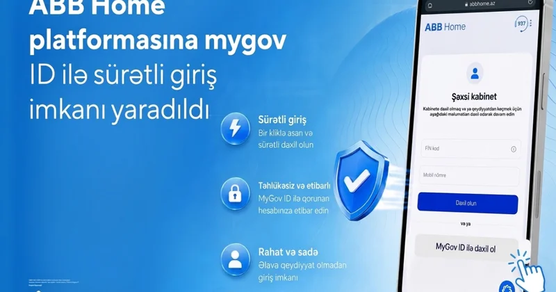 ABB Home platformasına Mygov ID ilə daha sürətli giriş imkanı!