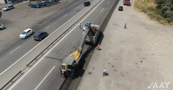 Bakı Qazax yolunda qəzalı körpü sökülərək yenisi inşa olunur