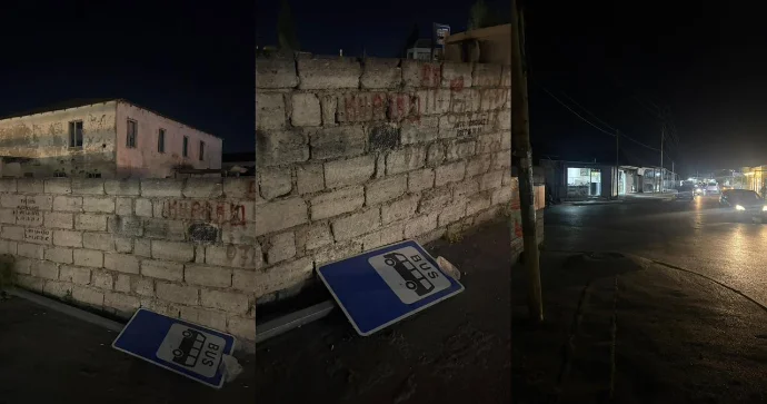 Binədə yol nişanı aşırıldı; qurum hərəkətə keçdi FOTO