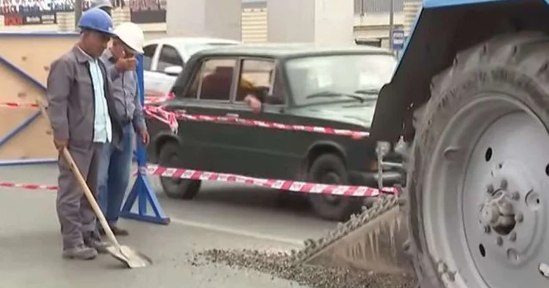 Bakıda yenə yol çökdü Cümşüd Cümşüdlünün faciəsi təkrarlana bilər VİDEO