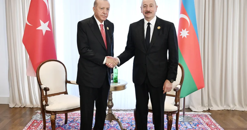 Azərbaycan Prezidenti İlham Əliyev Xankəndidə Türkiyə Prezidenti Rəcəb Tayyib Ərdoğanla görüşüb