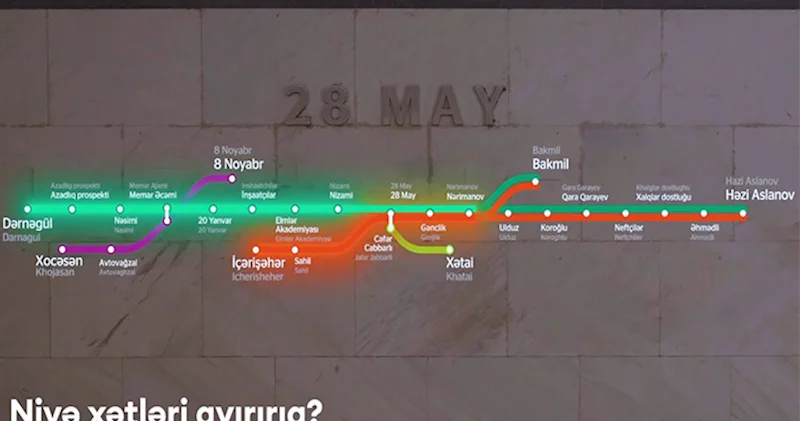 Metrosunda Qırmızı və Yaşıl xətlər ayrılır: Hərəkət necə təşkil olunacaq? Video