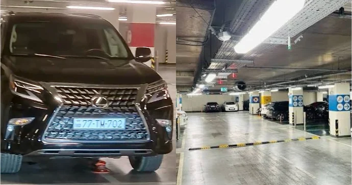 “Mall”un parkinqində iki maşınlıq yeri təkbaşına tutdu 77 TM 702 VİDEO