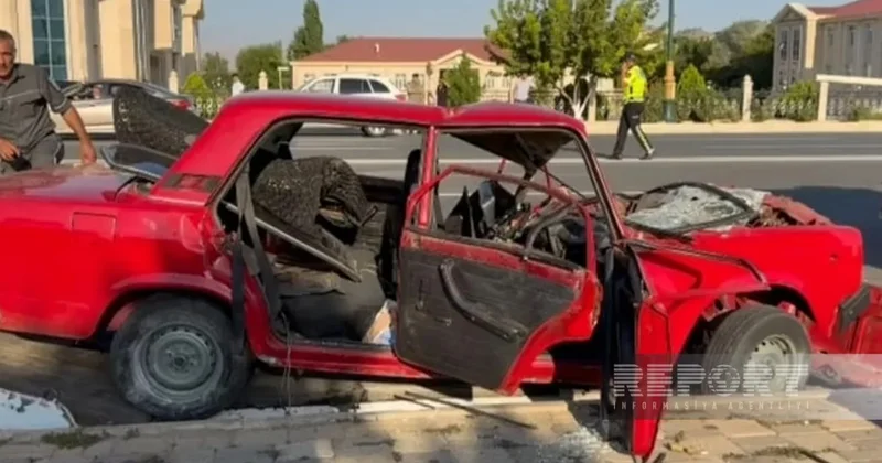 Naxçıvanda VAZ 2107 KamAZ la toqquşdu: 3 nəfər xəsarət aldı VİDEO