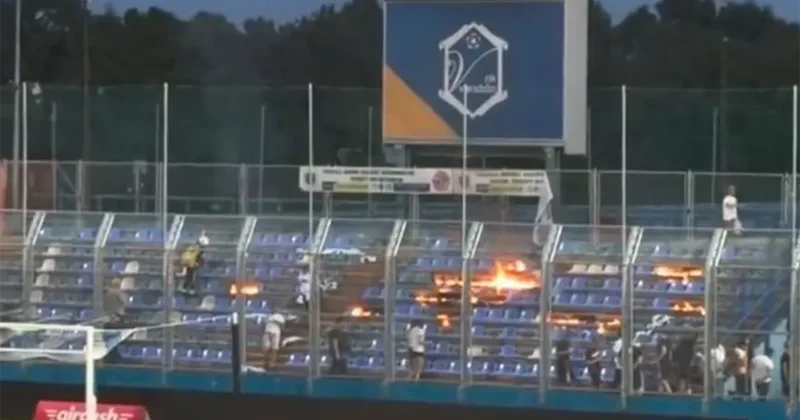 Bilet qiymətini bəyənmələr, stadionu yandırdılar Video