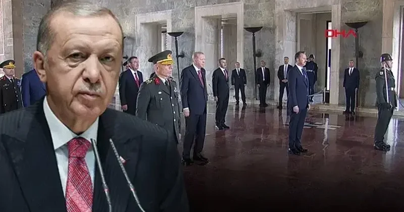Ərdoğan YAŞ toplantısı öncəsi Anıtkabiri ziyarət etdi
