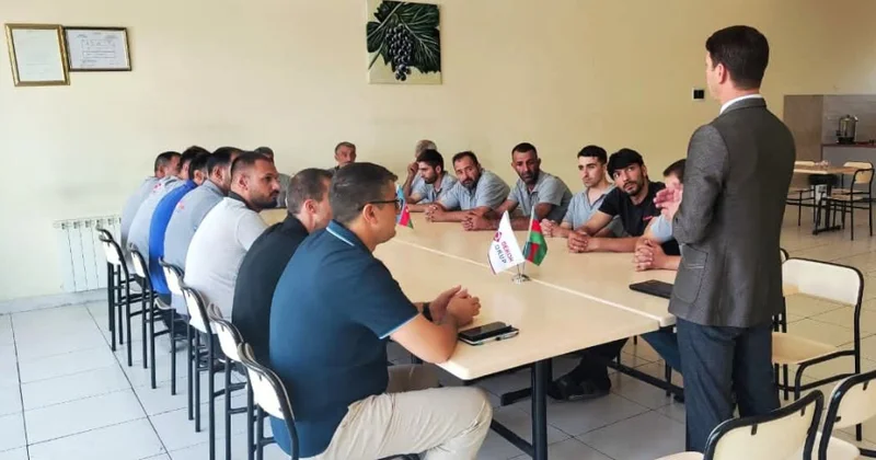 Naxçıvanda əməyin mühafizəsi və texniki təhlükəsizlik üzrə növbəti maarifləndirici təlim keçirilib