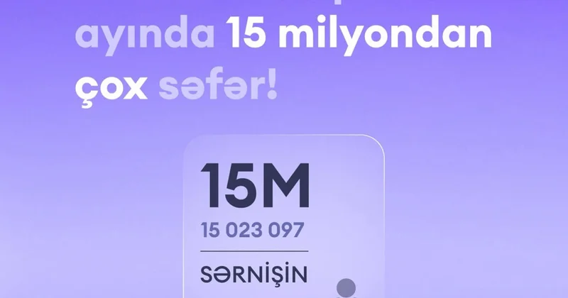 Ötən ay Bakı metrosu 15 milyondan çox sərnişinə xidmət göstərib