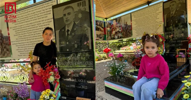Şəhid qızının atasının doğum günündə duyğulu anları VİDEO
