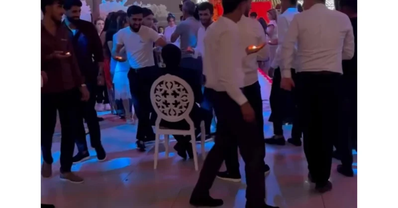 Toyda bəyin dostlarının zarafatı müzakirə yaratdı (Video)