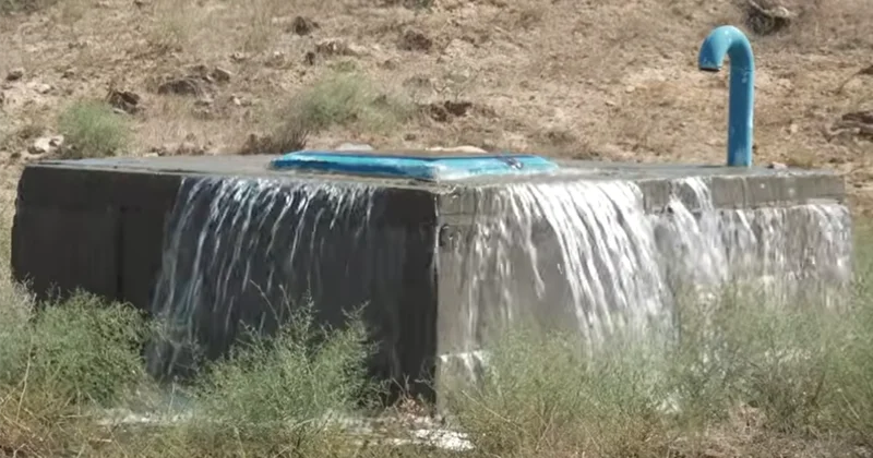 Sabunçuda kollektorda qəza Su çöllük əraziyə axır+Video