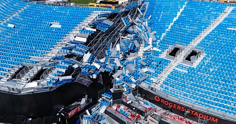 Torontoda qasırğa stadionu dağıtdı VİDEO