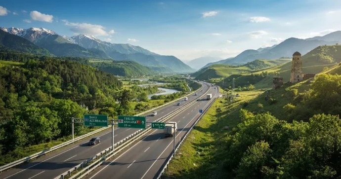 Yeni yol Azərbaycan Gürcüstan Türkiyə daşımalarını sürətləndirəcək EKSPERT