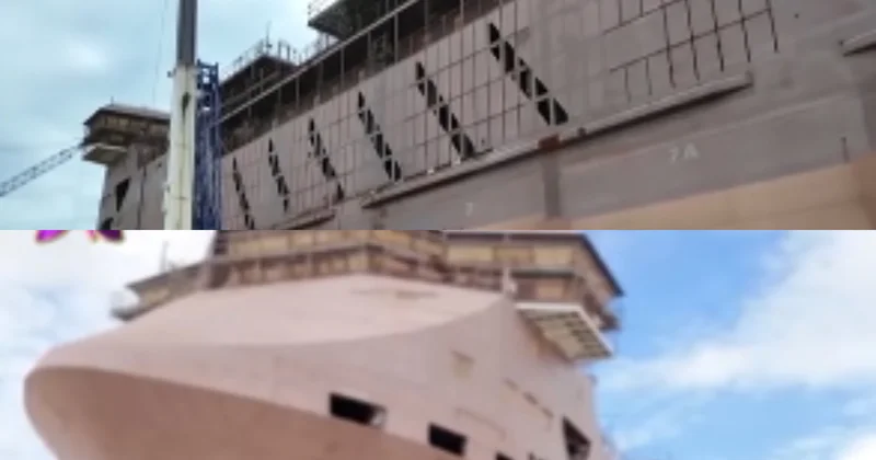 Bakıda nəhəng gəmi tikilir Video