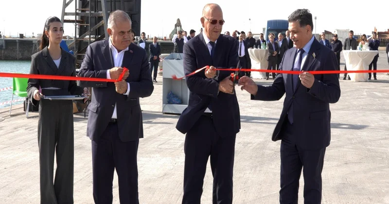 Zirə dəniz limanında STS kranın açılış mərasimi baş tutdu VİDEO