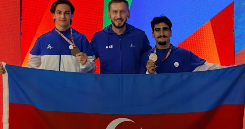 Batut gimnastlarımız Dünya Kubokunda bürünc medal qazandı