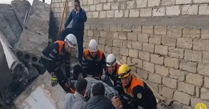 Suraxanı rayonunda fərdi yaşayış evində uçqun olub, ölən var VİDEO