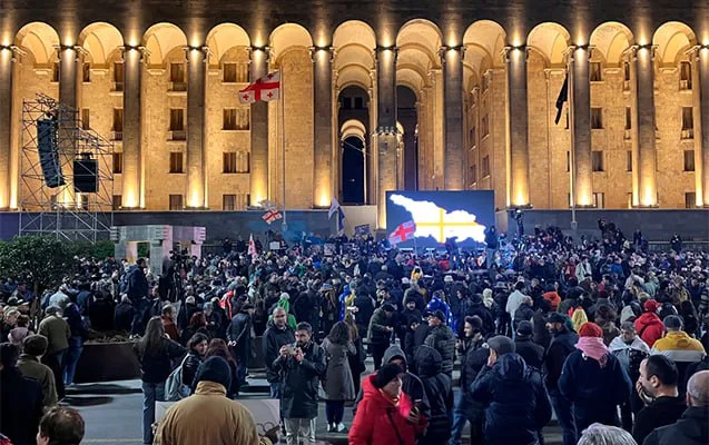 Tbilisidə parlament seçkilərinə qarşı mitinq keçirilir