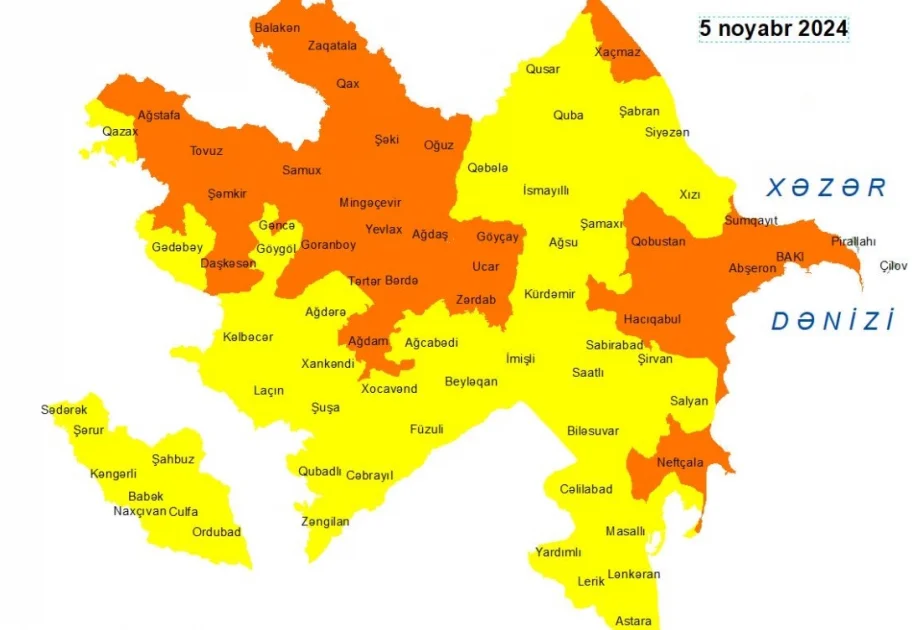 Küləkli hava şəraiti ilə bağlı sarı və narıncı xəbərdarlıq edilib Doğru Xəbərlər