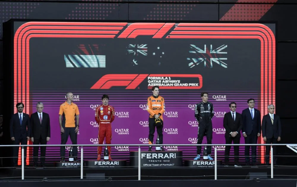 Formula 1 Azərbaycan QranPrisinin qalibləri mükafatlandırılıblar