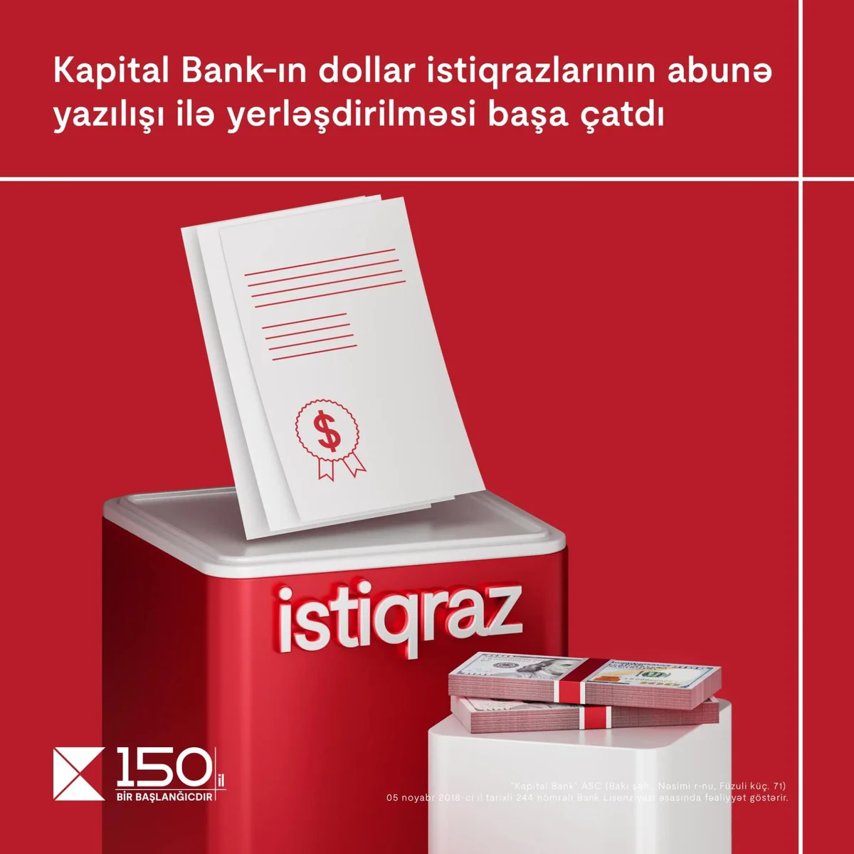 Kapital Bankın dollar istiqrazlarına maraq böyükdür