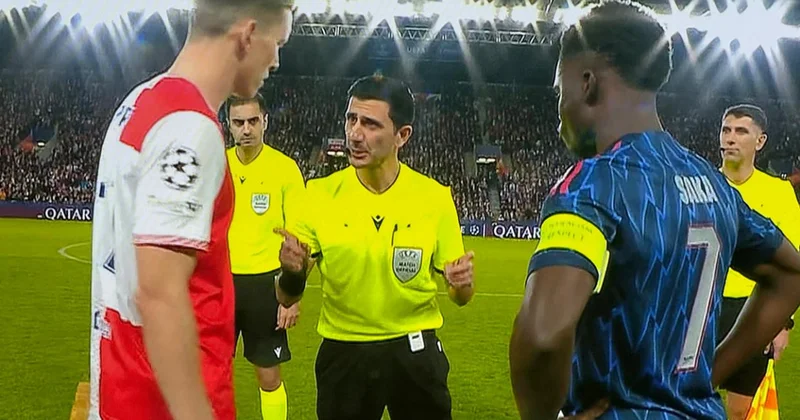 Алияр Агаев судил матч Арсенала в Лиге чемпионов и дважды менял свои решения из за VAR