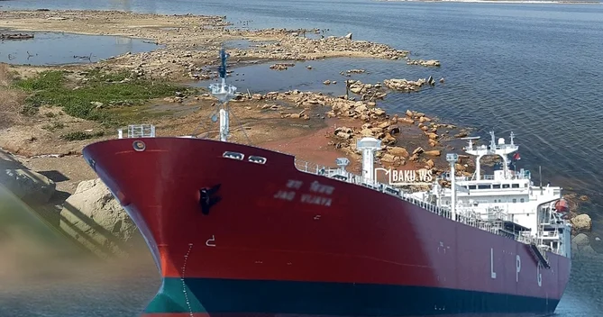 Xəzərin suyunun çəkilməsi ilə bağlı PROBLEM Gəmilərə yük 30% az yüklənir