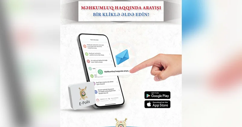“E Polis” tətbiqində bu arayışı bir neçə saniyəyə almaq olur VİDEO