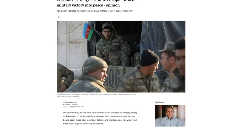 Jerusalem Post Zəfər Günündən yazıb: Azərbaycan regionda sülh və sabitliyi möhkəmləndirir