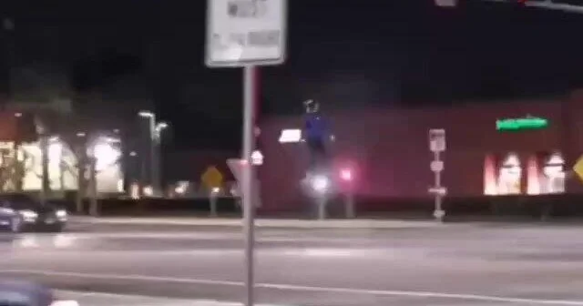 В Лос Анджелесе заметили человека, парящего над дорогой на ховерборде ВИДЕО