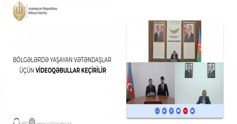 Penitensiar xidmətin rəisi bir neçə rayonun sakinləri ilə videoqəbul formatında görüş keçirib