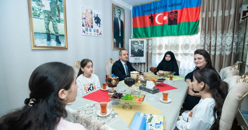 Vətən müharibəsi şəhidi Elvin Kərimovun ailəsi ziyarət edilib