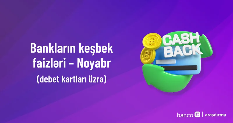 Bankların keşbek faizləri Noyabr 2025