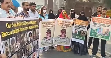 Hindistanda Rusiya əleyhinə etirazlar başlayıb...