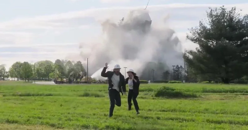 В Нью Джерси эпично взорвали 25 этажный отель ВИДЕО