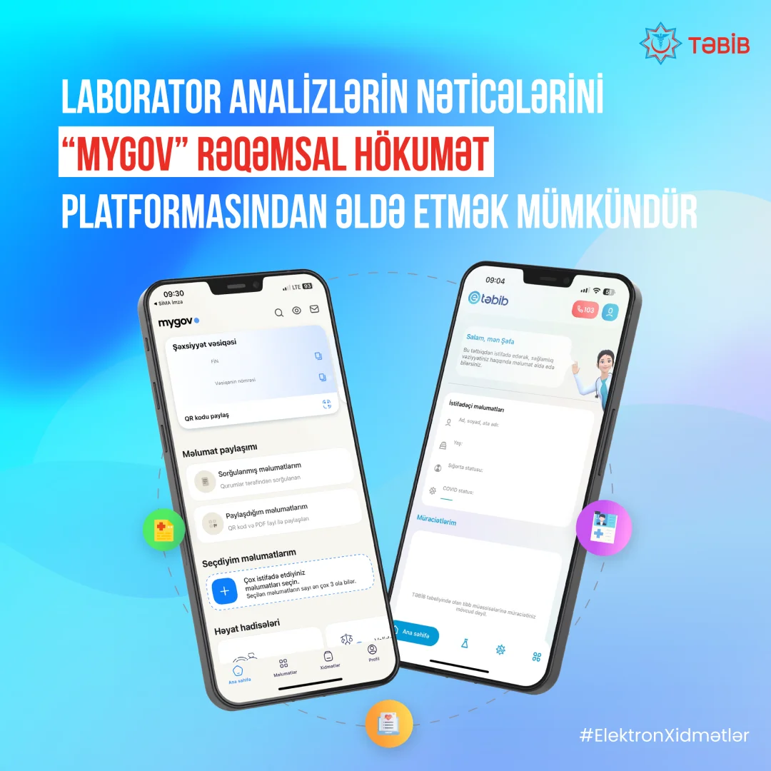 Analizlərin nəticələrini “mygov”dan əldə ediləcək