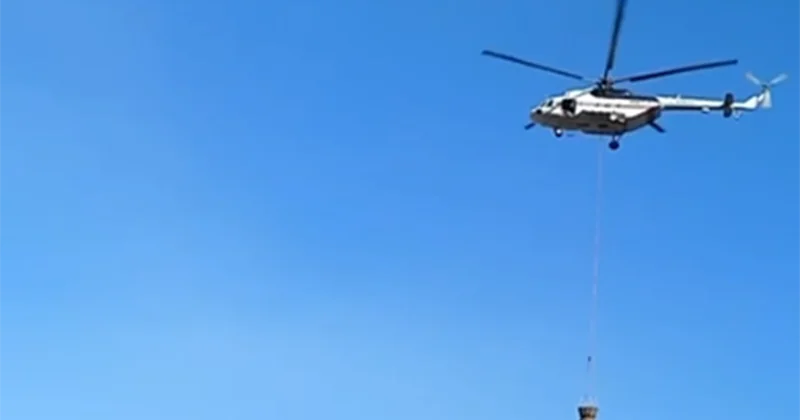 Laçın və Kəlbəcərdəki yanğınlara helikopterlər cəlb olundu Video