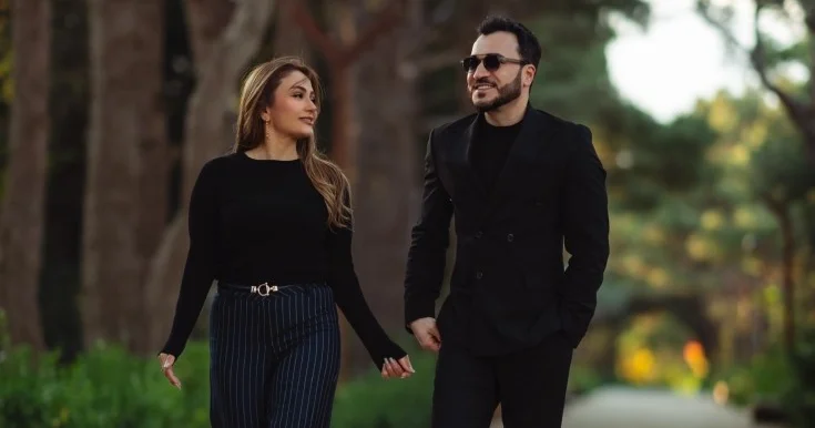 Xanımı ilə obyektiv qarşısına keçdi Foto