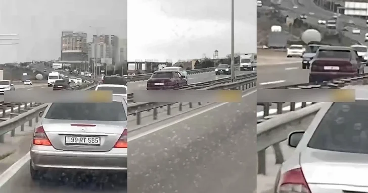 В Баку задержан водитель, выехавший на встречную полосу