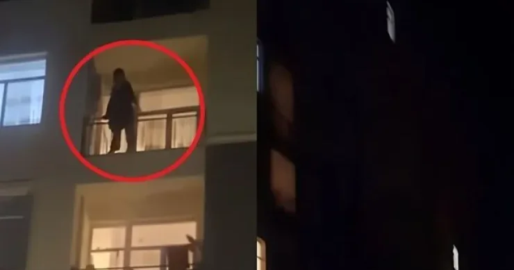 70 yaşlı qadın eyvandan düşüb öldü, əri televizora baxırdı VİDEO