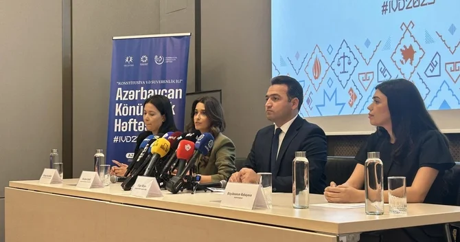 Bakıda Könüllülərin VIII Həmrəylik Forumunun mətbuat konfransı keçirilir