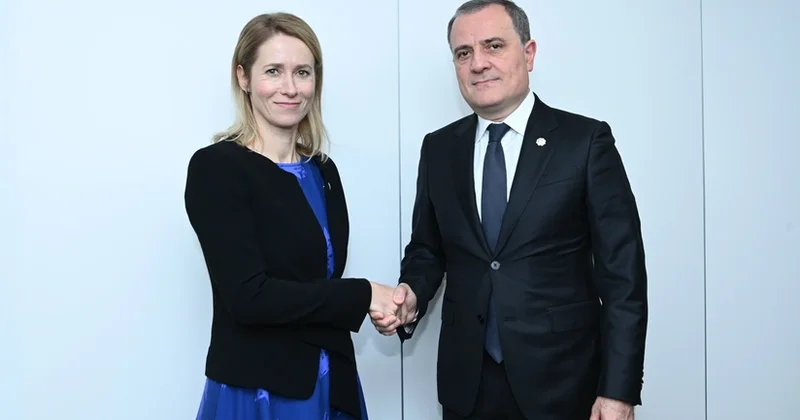 Ceyhun Bayramov Kallas ilə görüşdü FOTOLAR KONKRET