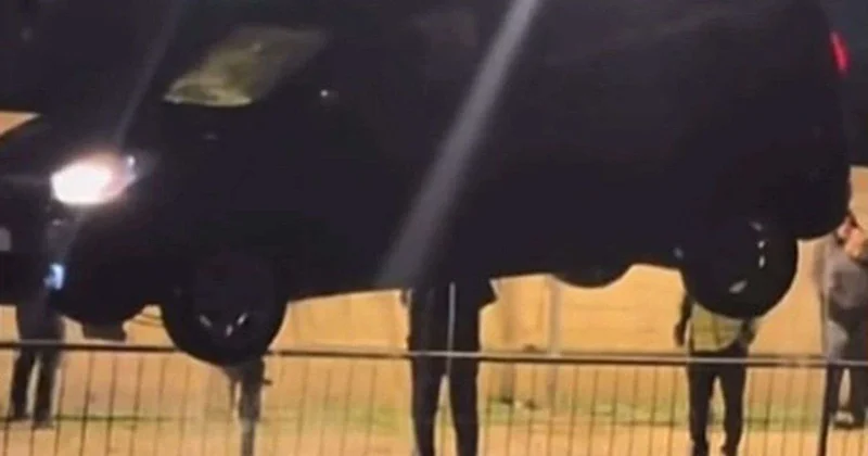 “Kür”ün işçisi avtomobili ilə çaya düşdü VİDEO