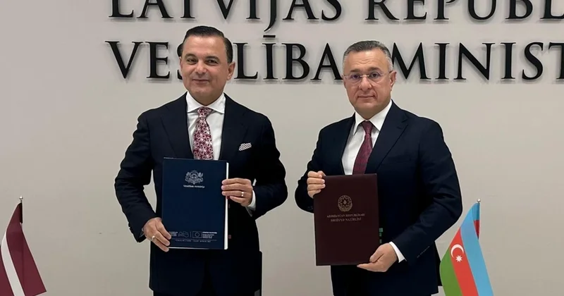 Azərbaycan və Latviya arasında əməkdaşlıq sazişi imzalanıb FOTOLAR