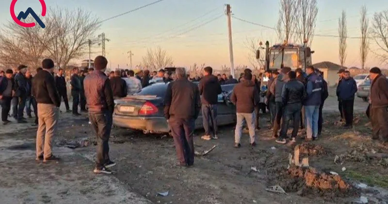 Salyandakı qəzada ölən oğul atasını aeroporta aparırmış Foto+Video
