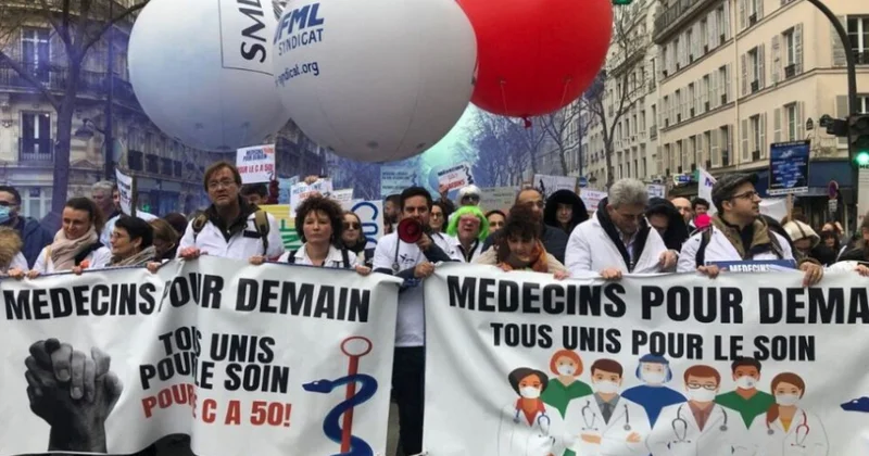 Fransada özəl müəssisələrdə çalışan həkimlər tətilə başlayıblar