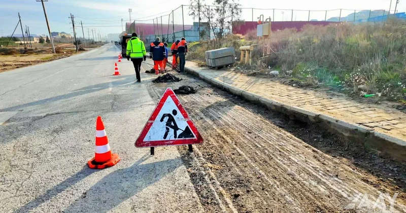 Masazırda 2 kilometr uzunluğa malik yol təmir olunur