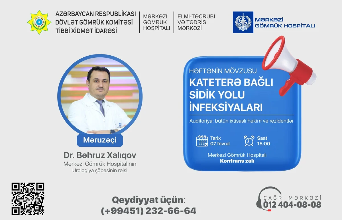 “Kateterə bağlı sidik yolu infeksiyaları” mövzusunda seminar həyata keçiriləcək