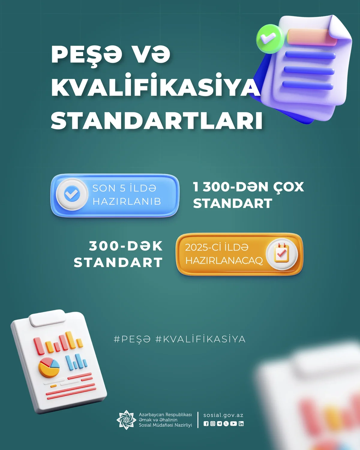 Bu il daha 300 dək peşə və kvalifikasiya standartı təsdiq ediləcək