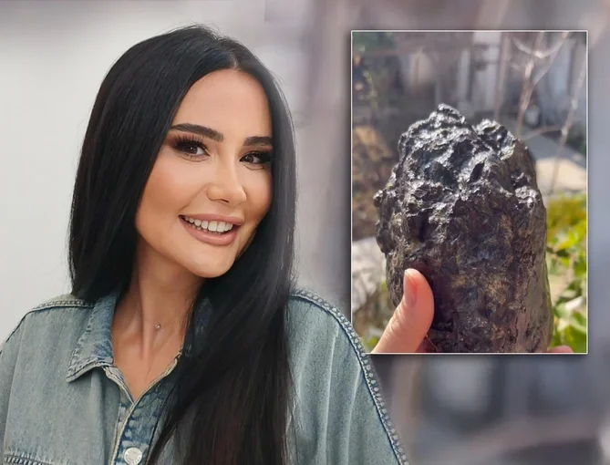 Azərbaycanda gecə tanınmış aparıcının evinin bağçasına meteorit düşüb